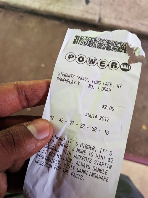 Powerball ticket